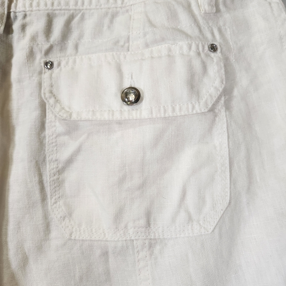 INC International Concepts White Cargo Shorts Relaxed Fit - Picture 6 of 11